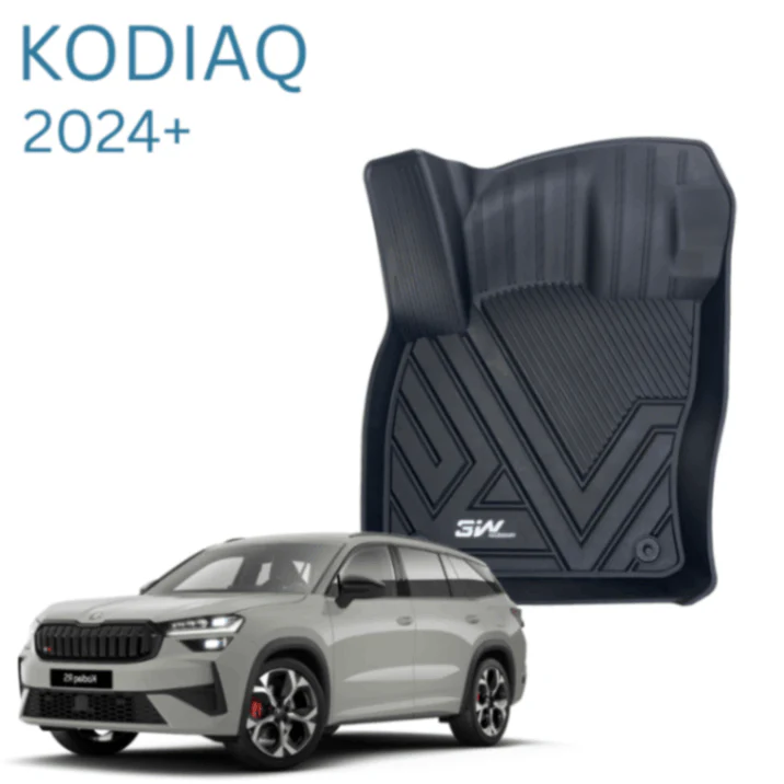 שטיחי 3W סקודה קודיאק 2025 (2 שורות)