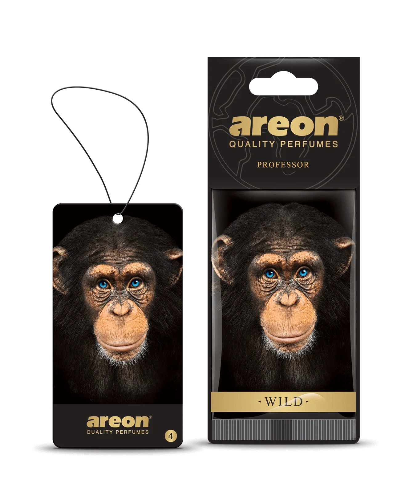 AREON Wild Professor AW04 – עץ ריח תלוי בניחוח עצי-ענברי אלגנטי