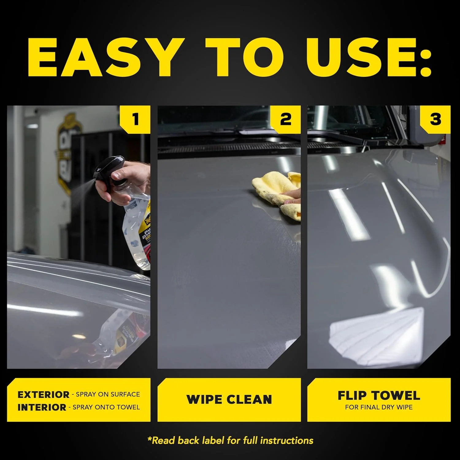 Meguiar’s Paint, Dash & Glass - ספריי לניקוי והגנה פנימית וחיצונית (710 מ"ל) - Image 2
