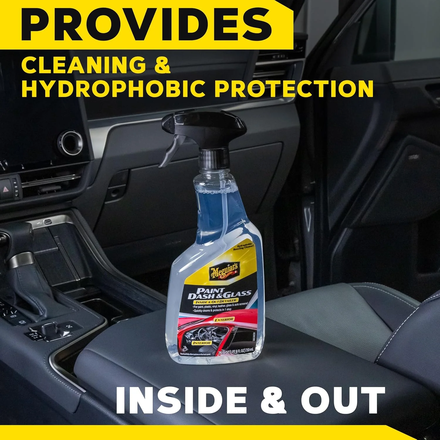 Meguiar’s Paint, Dash & Glass - ספריי לניקוי והגנה פנימית וחיצונית (710 מ"ל) - Image 5